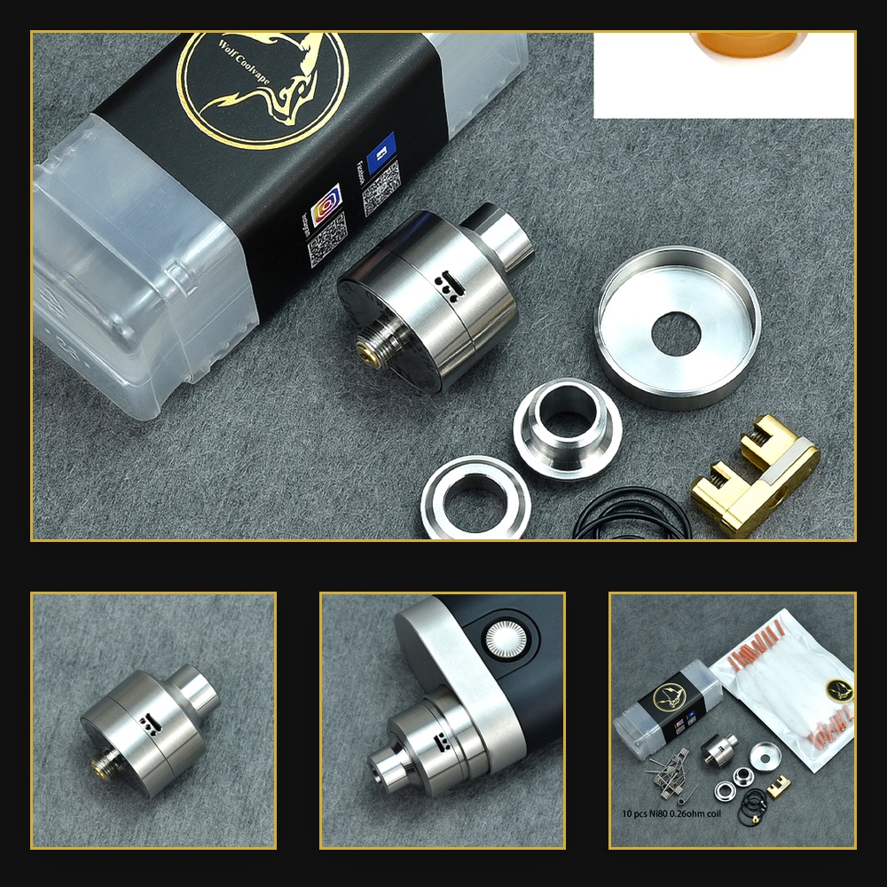 Wolfcoolvape Nisshoku RDA Atom - đánh giá và giá Vape Accessory