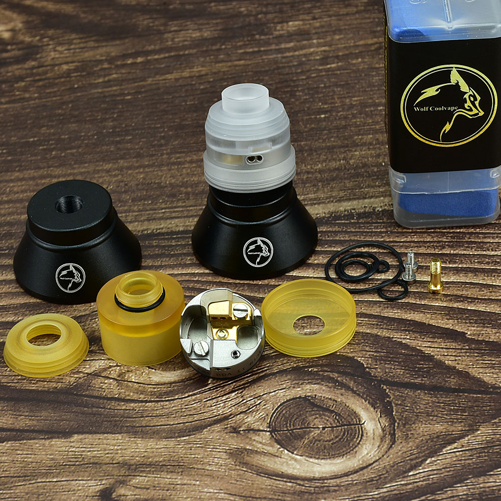 Wolfcoolvape Hussar V2 RDA Tan - đánh giá và giá Rda Atomizer Deck